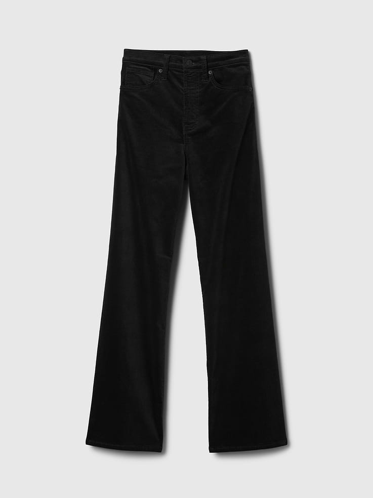 Image 7 of 7, High Rise Velvet Wide-Leg Pants