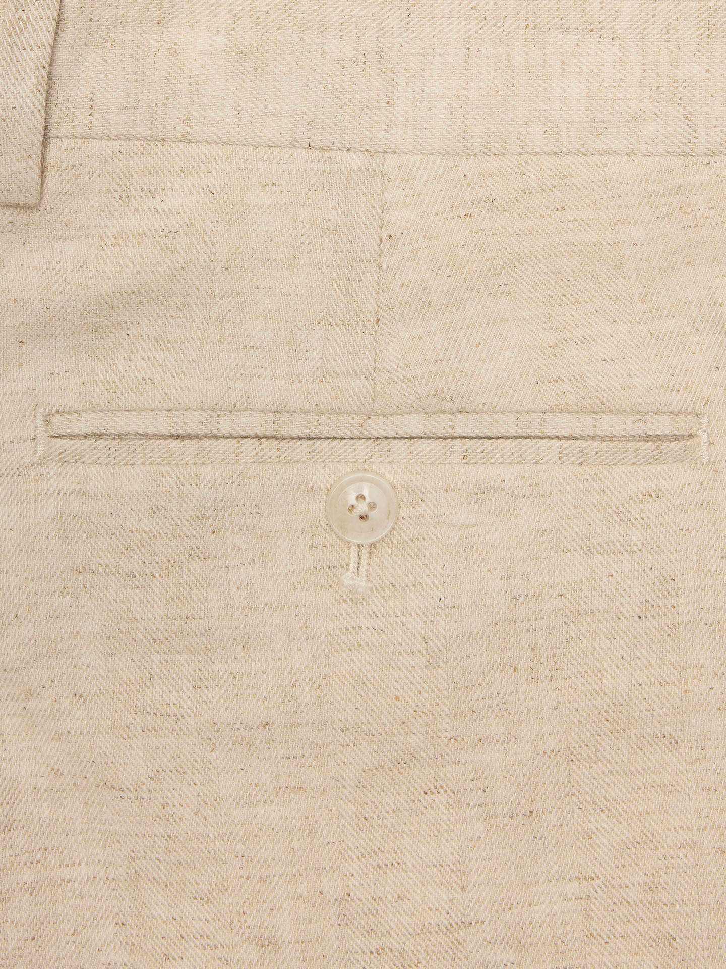 Image number 7 showing, Herringbone Cotton-Linen Slim Suit Pant