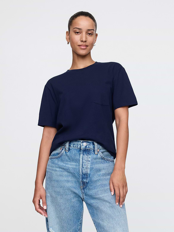 Adult Organic Cotton Pocket T-Shirt
