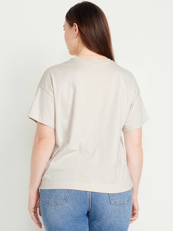 T-shirt ras du cou rétro pour femme