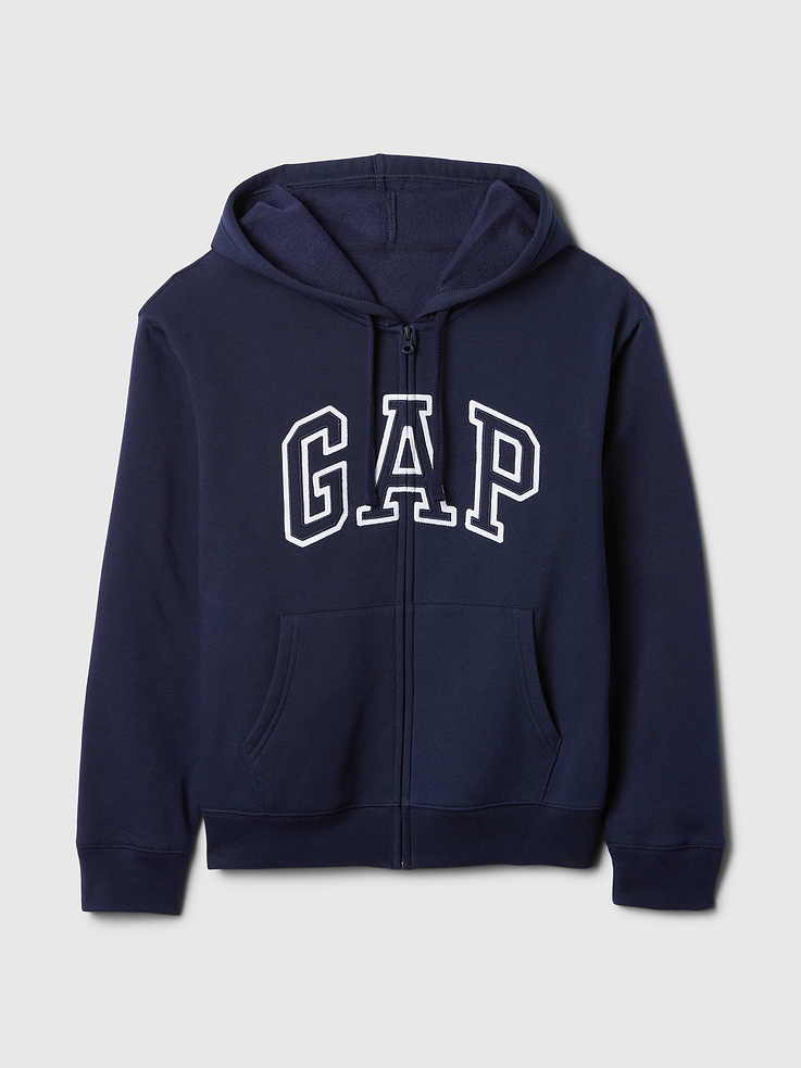 Image 5 of 5, Relaxed Gap Logo Zip Hoodie