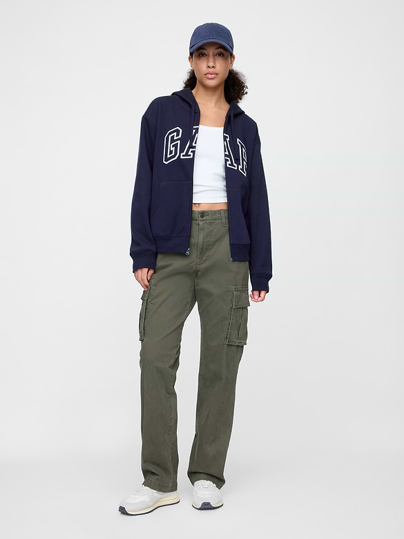 Relaxed Gap Logo Zip Hoodie