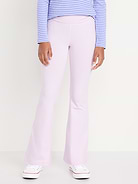 Image number 1 showing, High-Waisted PowerChill Side-Ruched Flared Leggings for Girls