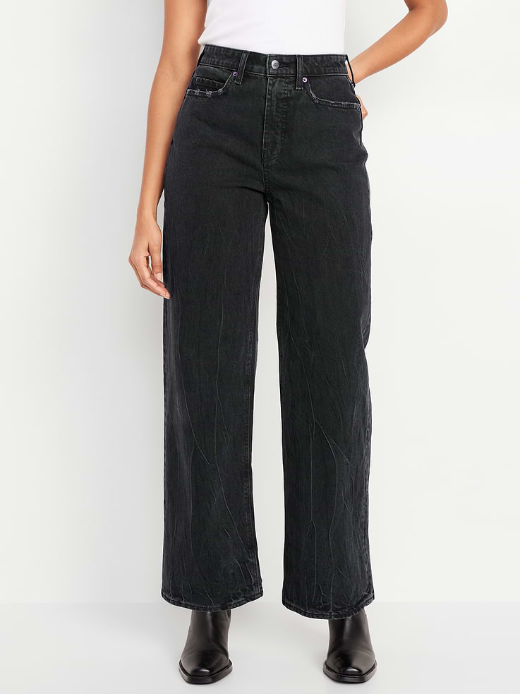 Image number 2 showing, Curvy Extra High-Waisted Wide-Leg Jeans