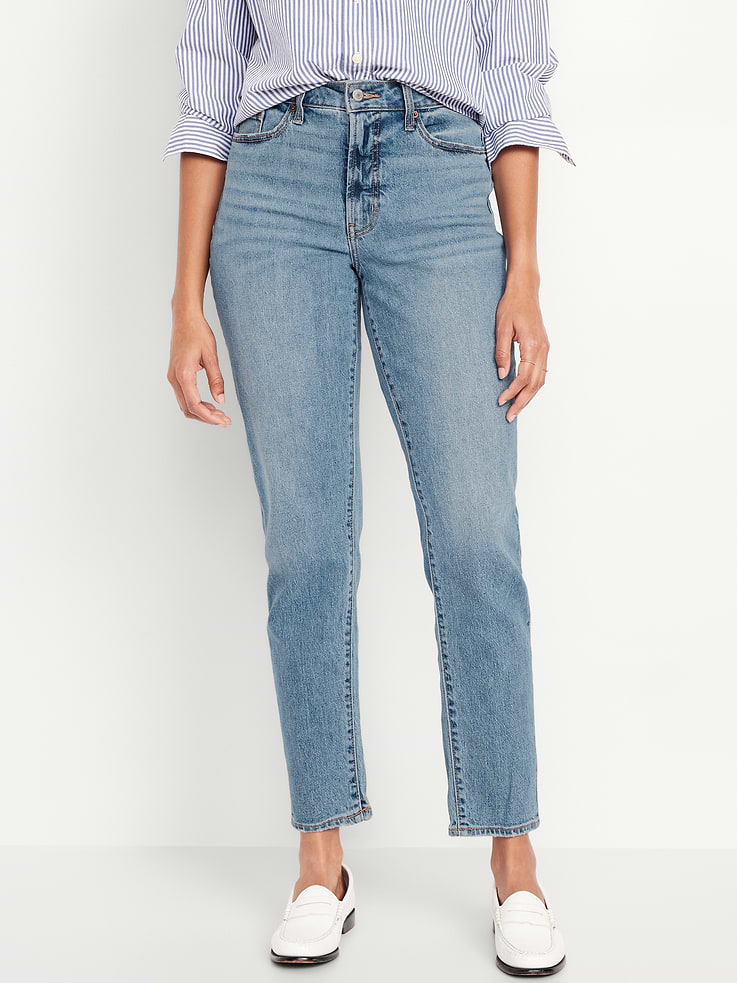 L'image numéro 2 présente Jean OG profilé droit à taille haute longueur cheville