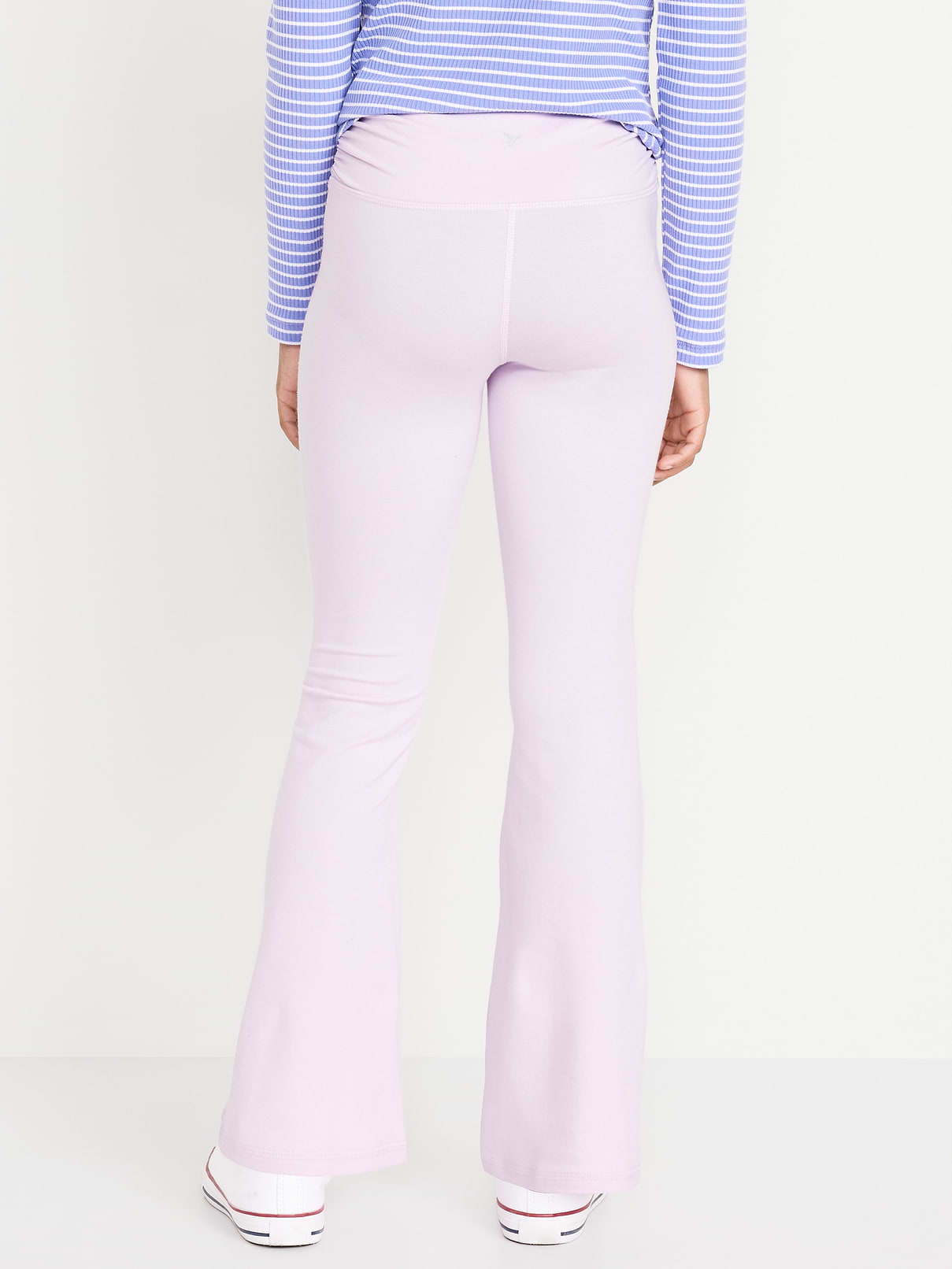 Image number 2 showing, High-Waisted PowerChill Side-Ruched Flared Leggings for Girls