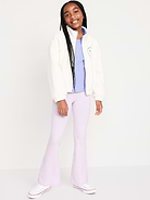 Image number 3 showing, High-Waisted PowerChill Side-Ruched Flared Leggings for Girls