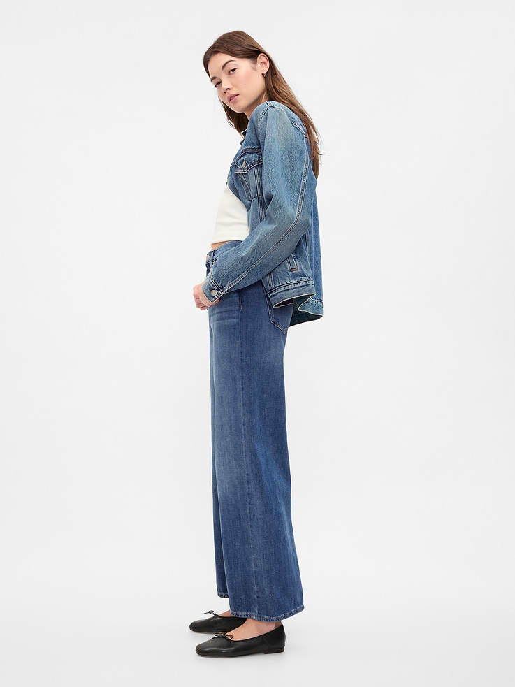 Image number 3 showing, High Rise Wide-Leg Jeans