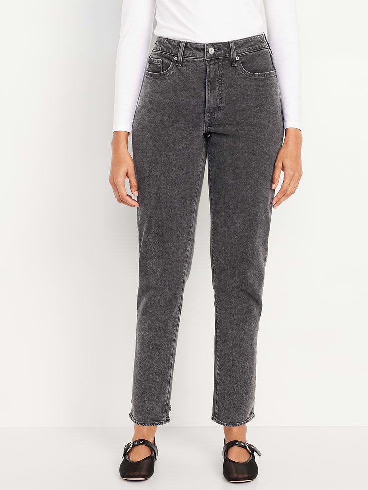 Image 2 of 10, Curvy High-Waisted OG Straight Ankle Jeans