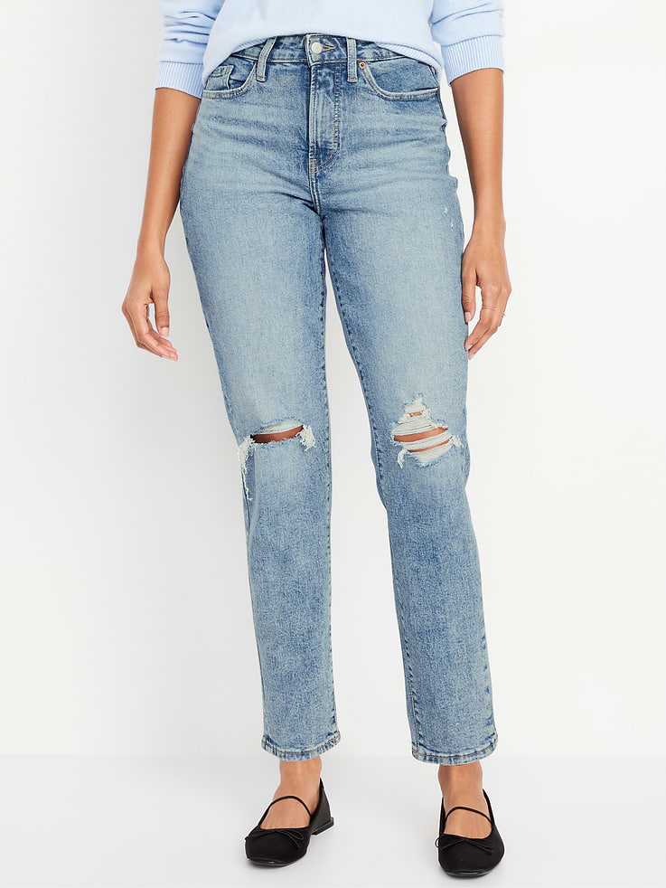 L'image numéro 2 présente Jean OG profilé droit à taille haute longueur cheville