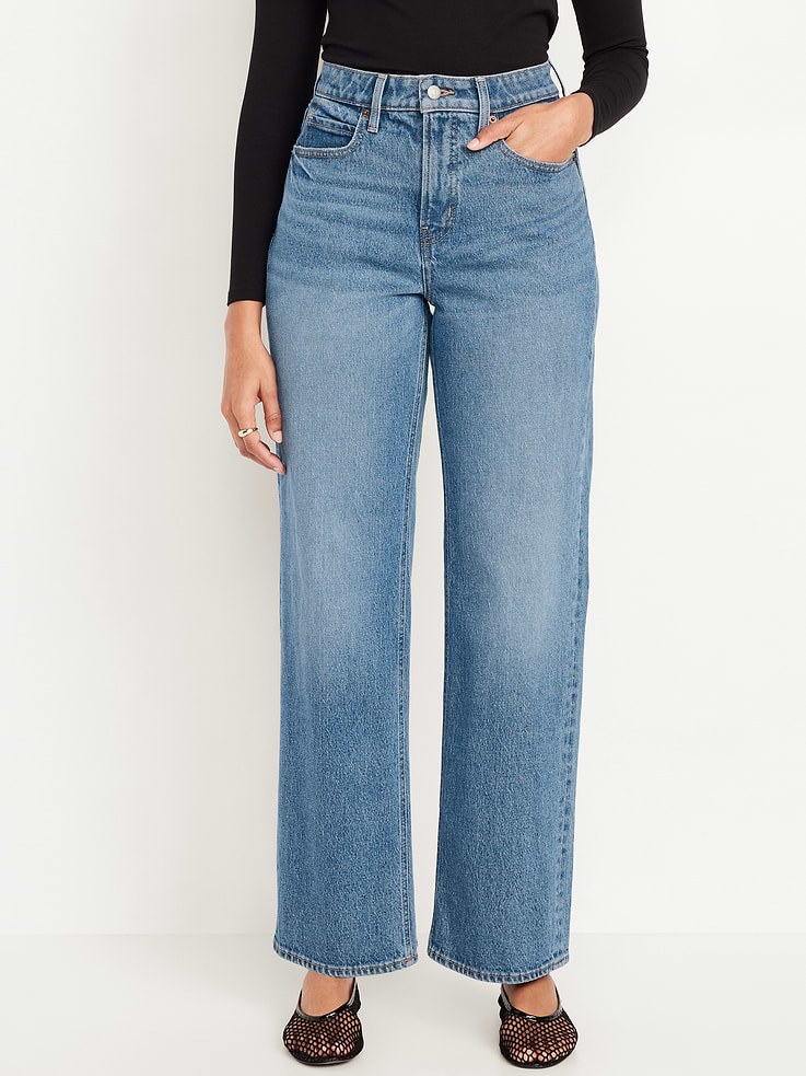 Image number 2 showing, Curvy Extra High-Waisted Wide-Leg Jeans