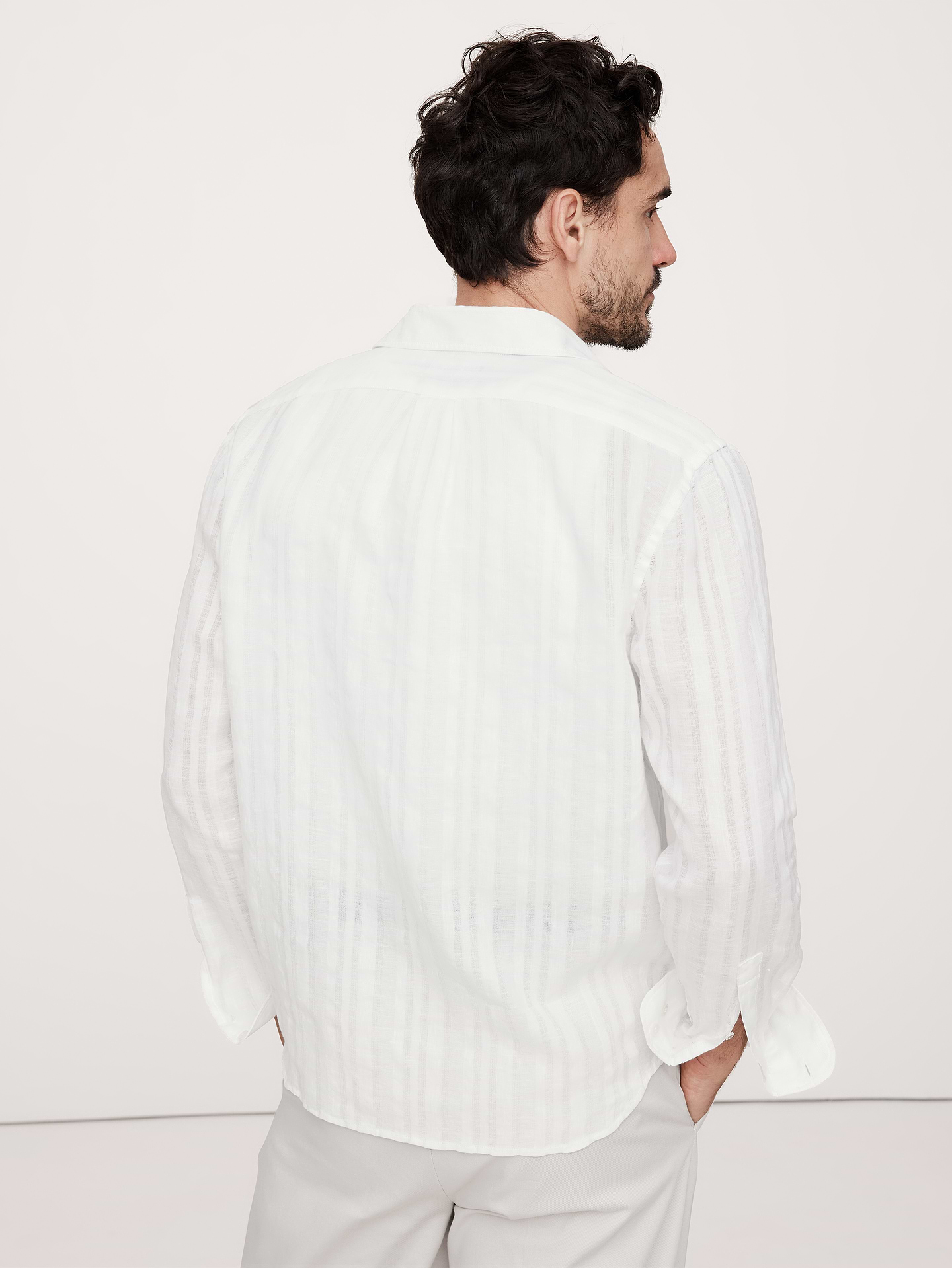 Image number 2 showing, Standard-Fit Linen-Cotton Shirt