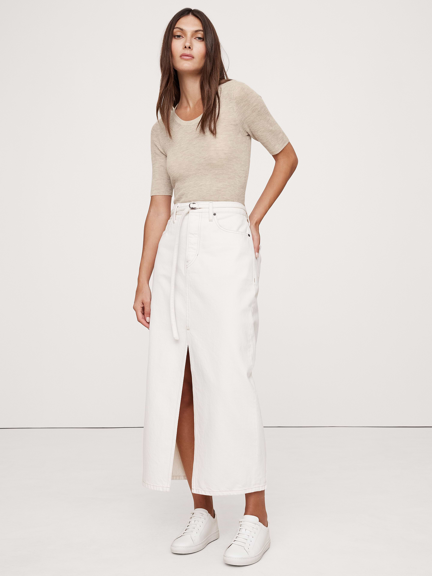 Image number 1 showing, Featherweight Cashmere Scoop-Neck Sweater