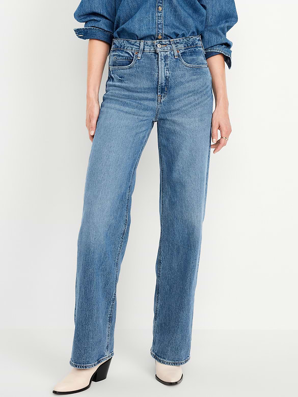 Extra High-Waisted Wide-Leg Jeans