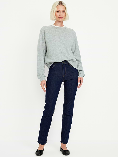 High High-Waisted Wow Straight Ankle Jeans on clearance at Old Navy — 50% off