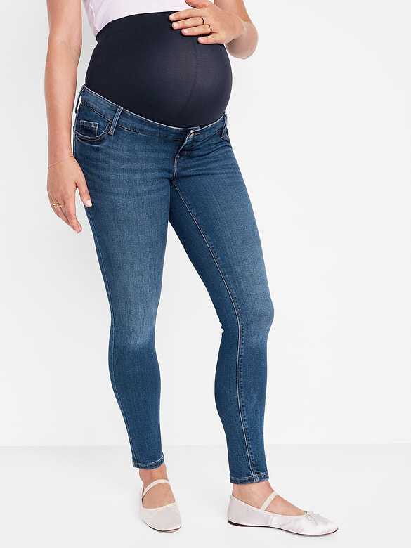 Maternity Premium Full-Panel Rockstar Super Skinny Jeans