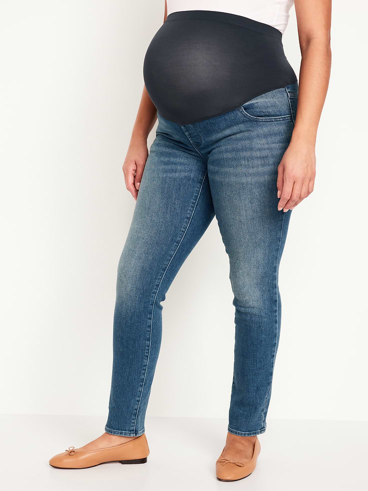 Image number 3 showing, Maternity Full-Panel Wow Straight Jeans