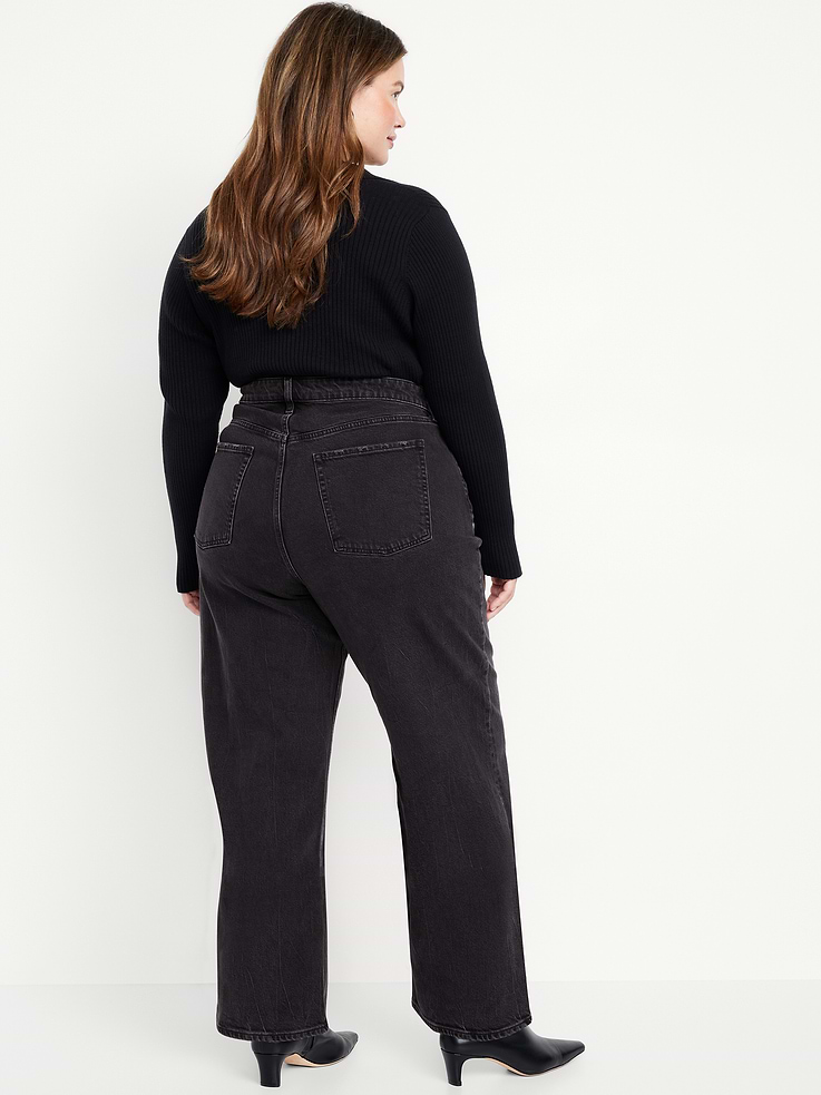 Image number 8 showing, Curvy Extra High-Waisted Wide-Leg Jeans