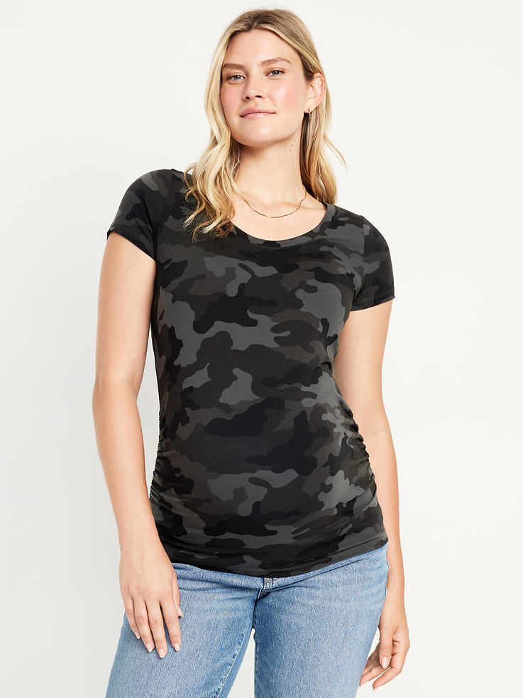 Image number 1 showing, Maternity Scoop-Neck T-Shirt