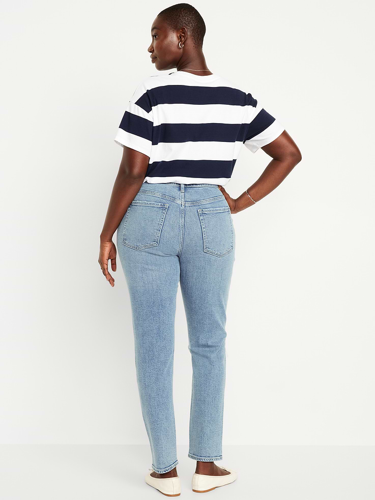 L'image numéro 6 présente Jean OG profilé droit à taille haute longueur cheville