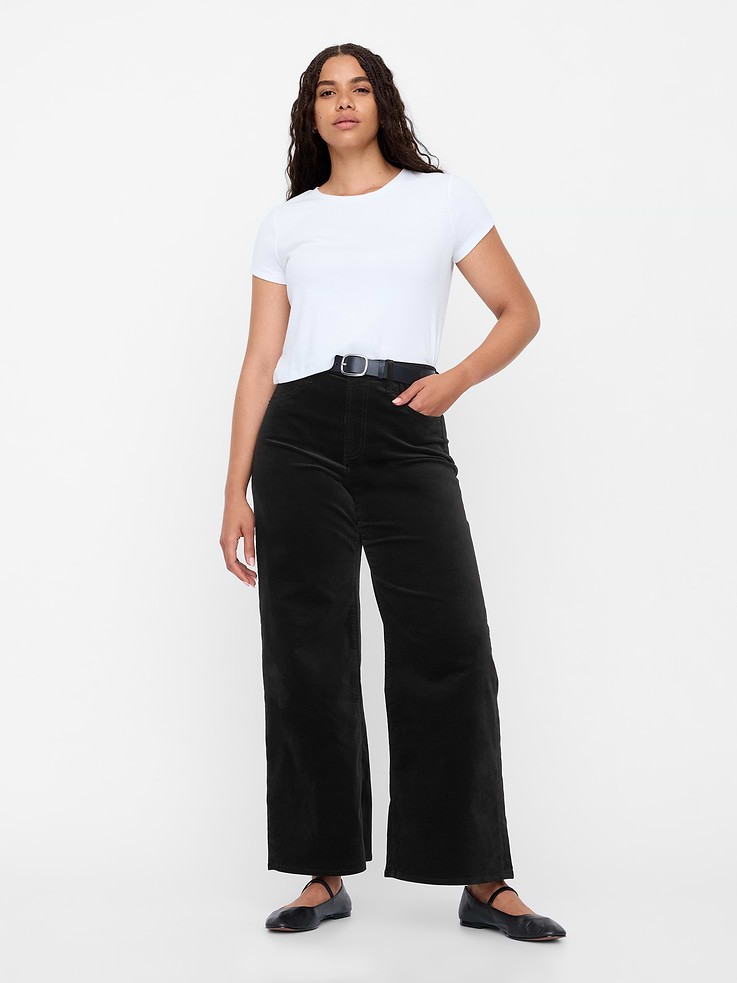 Image 5 of 7, High Rise Velvet Wide-Leg Pants