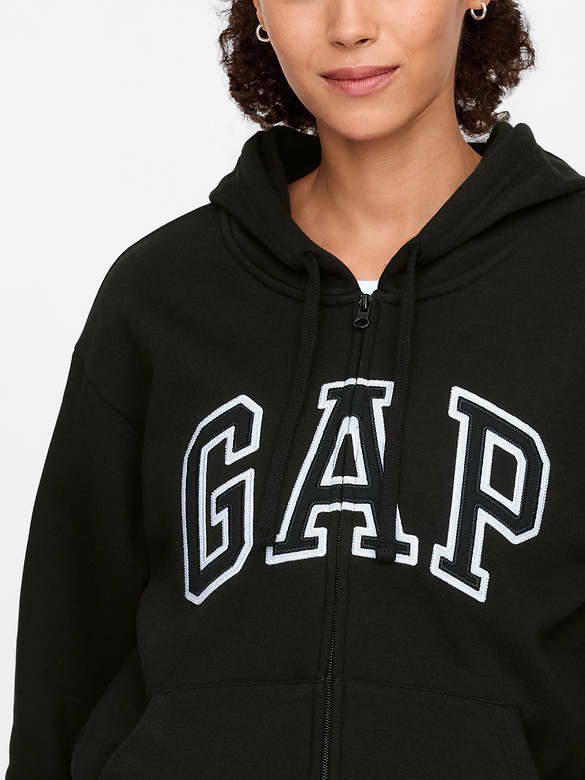 Relaxed Gap Logo Zip Hoodie
