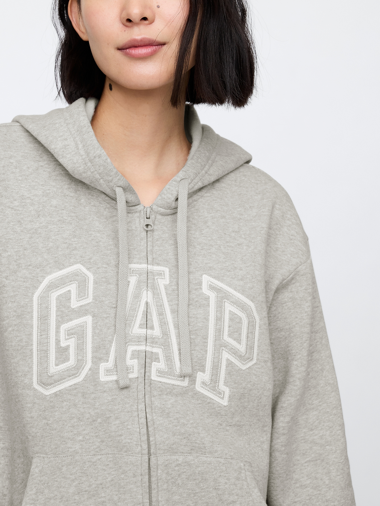 Relaxed Gap Logo Zip Hoodie | Gap Factory