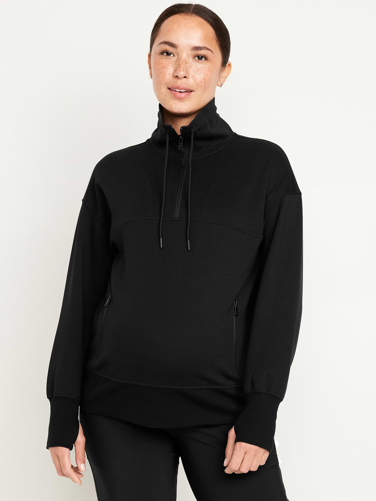 Image number 1 showing, Maternity Dynamic Fleece Half Zip