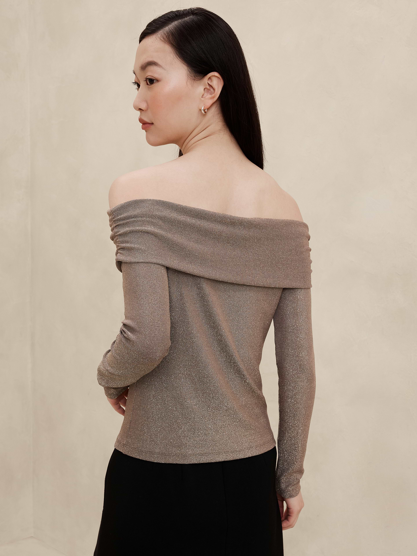 Image number 2 showing, Off-Shoulder Sparkle Top