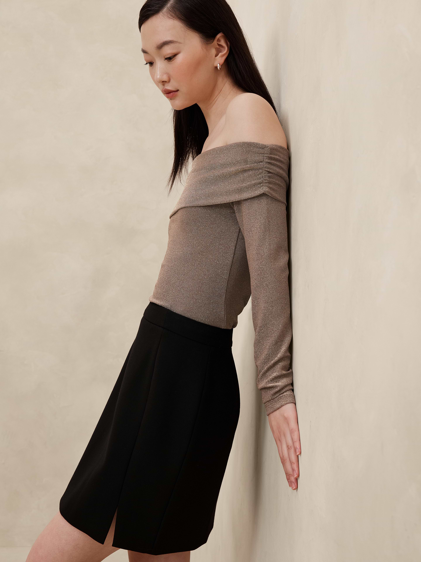 Image number 3 showing, Off-Shoulder Sparkle Top