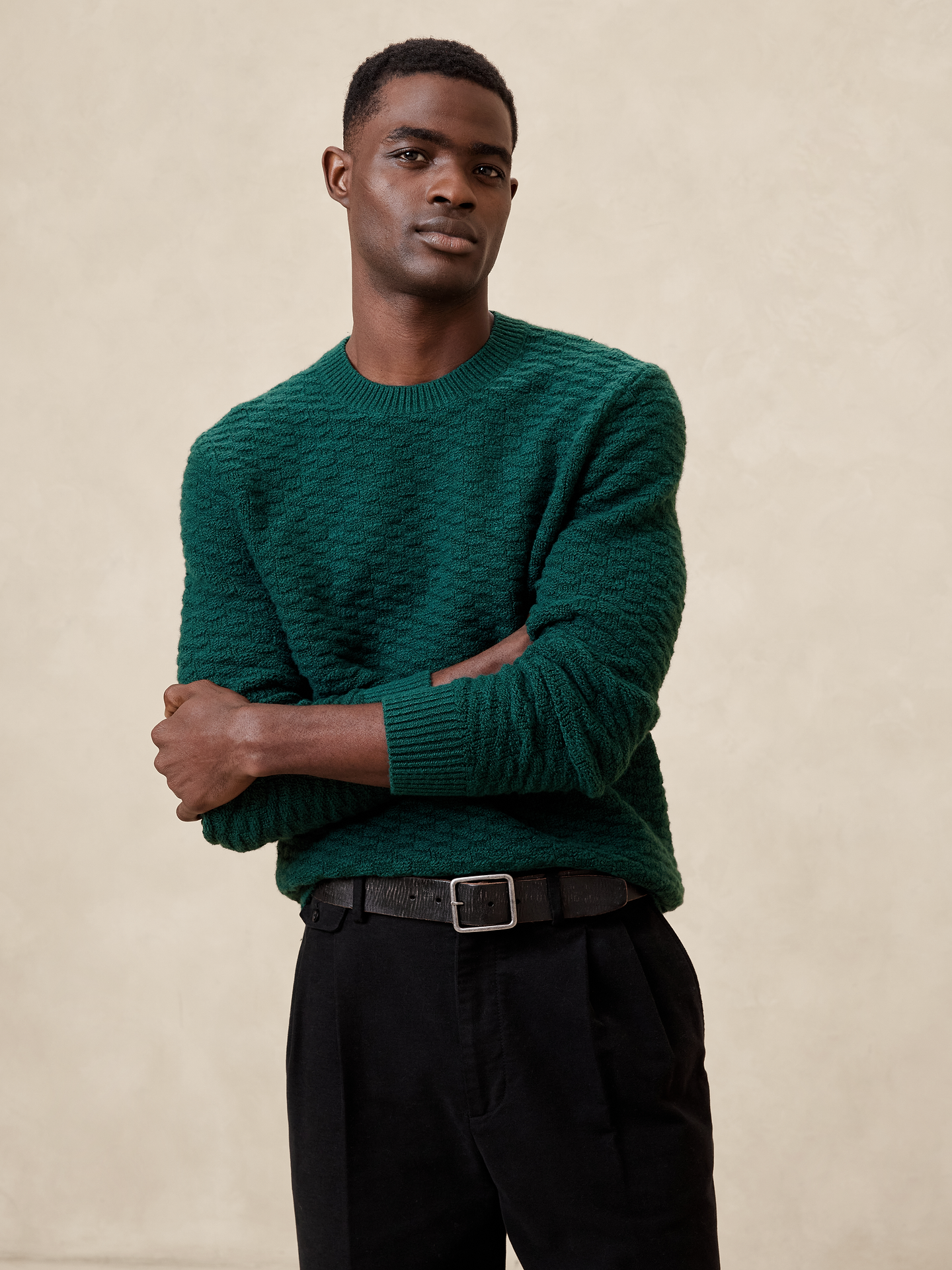Image number 1 showing, Geometric Textured Sweater