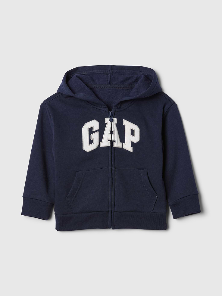 Image number 1 showing, babyGap Relaxed Logo Zip Hoodie