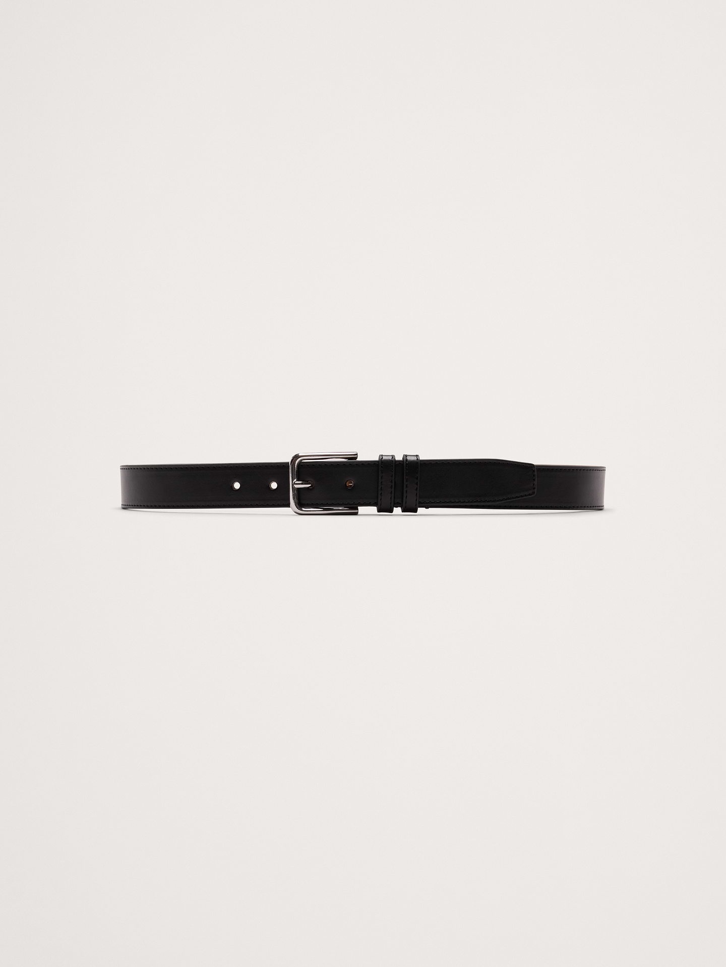 Image number 1 showing, Topstitched Leather Belt