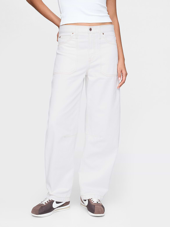High Rise Barrel Carpenter Jeans