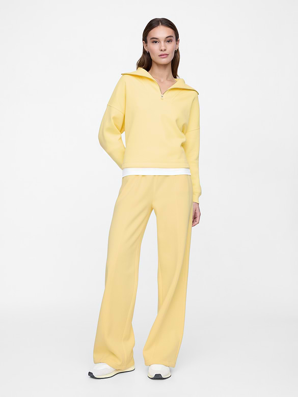 Seamed Wide-Leg Pants
