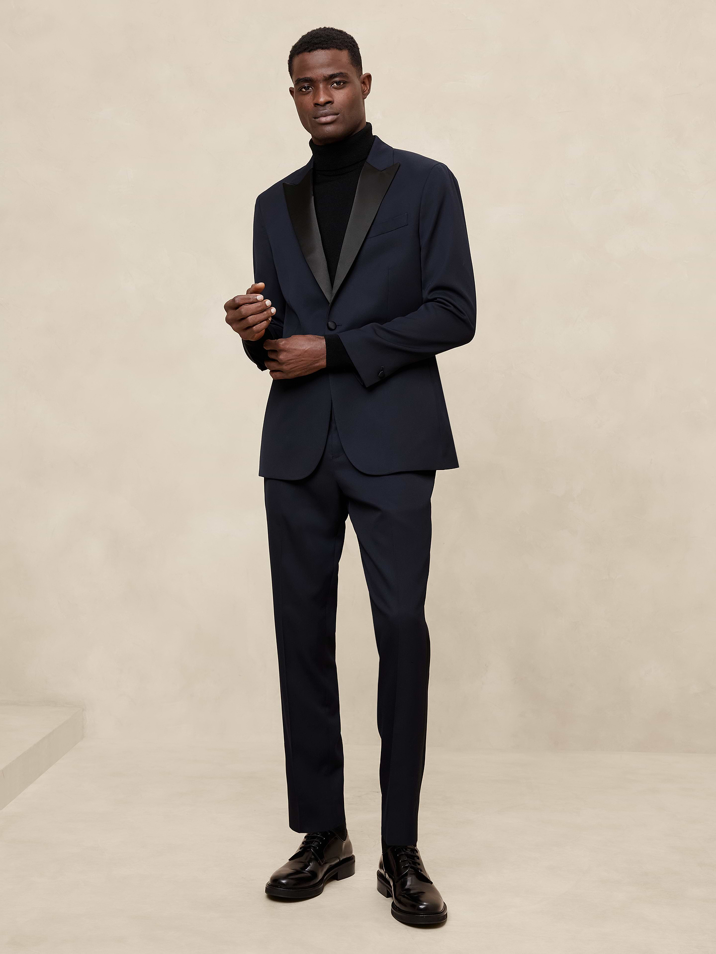 Image number 1 showing, Tailored-Fit Luxe Tuxedo Suit Trouser