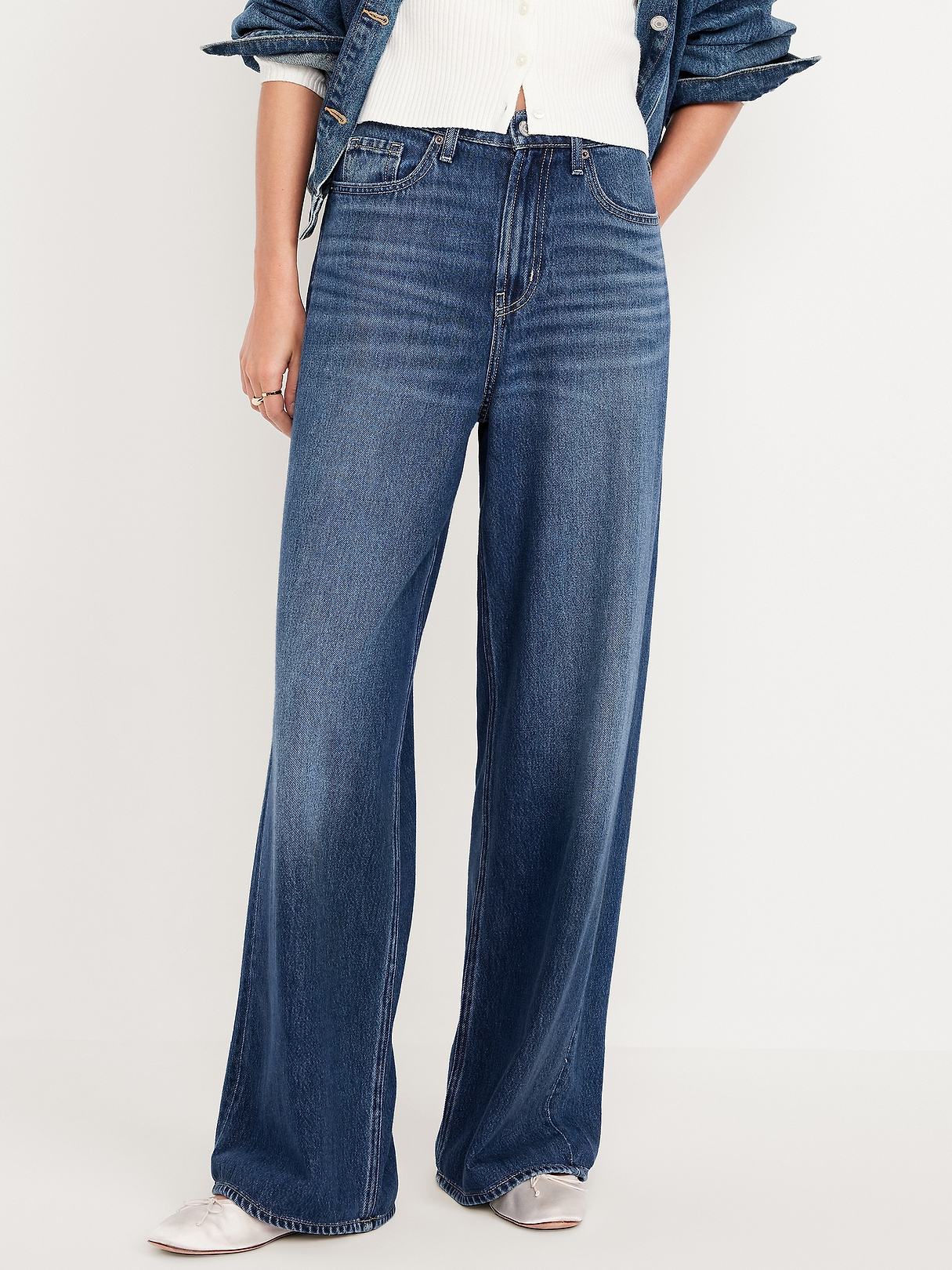 High-Waisted Baggy Wide-Leg Jeans | Old Navy