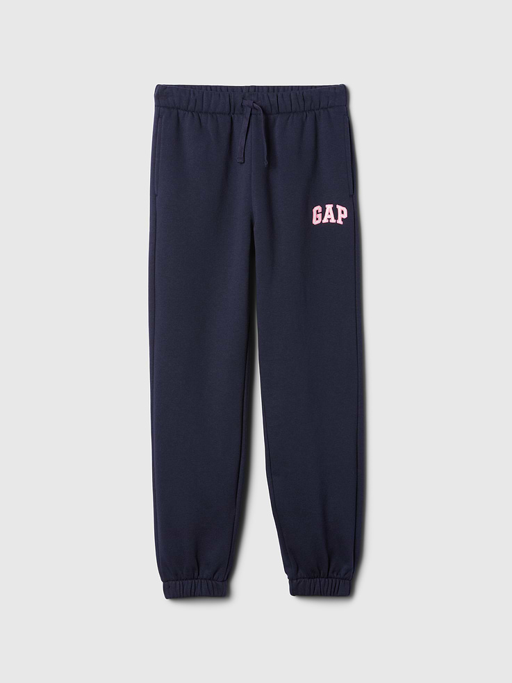 Image 1 of 2, This style is made with 40% recycled polyester. Compared to virgin materials, using recycled materials helps to reduce resource use and waste., Soft, comfy fleece., Drawcord ties at elasticized waistband., On-seam pockets., Gap logo at leg., Elasticized cuffs., Product #575944