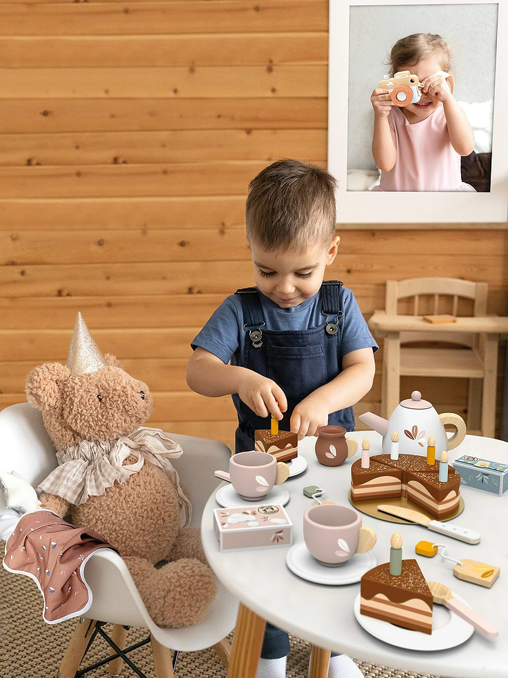 Image 3 of 4, Birthday Tea Set Toddler Toy