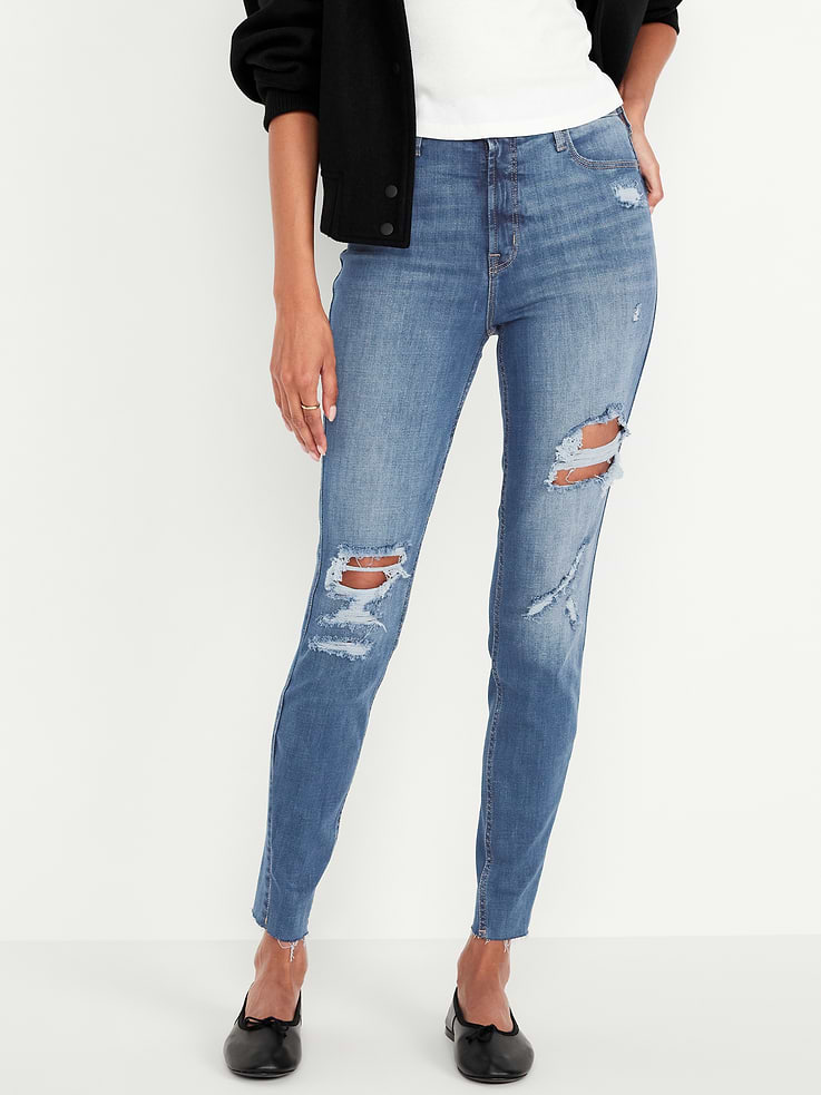 Image number 2 showing, Extra High-Waisted Rockstar 360° Stretch Super-Skinny Jeans