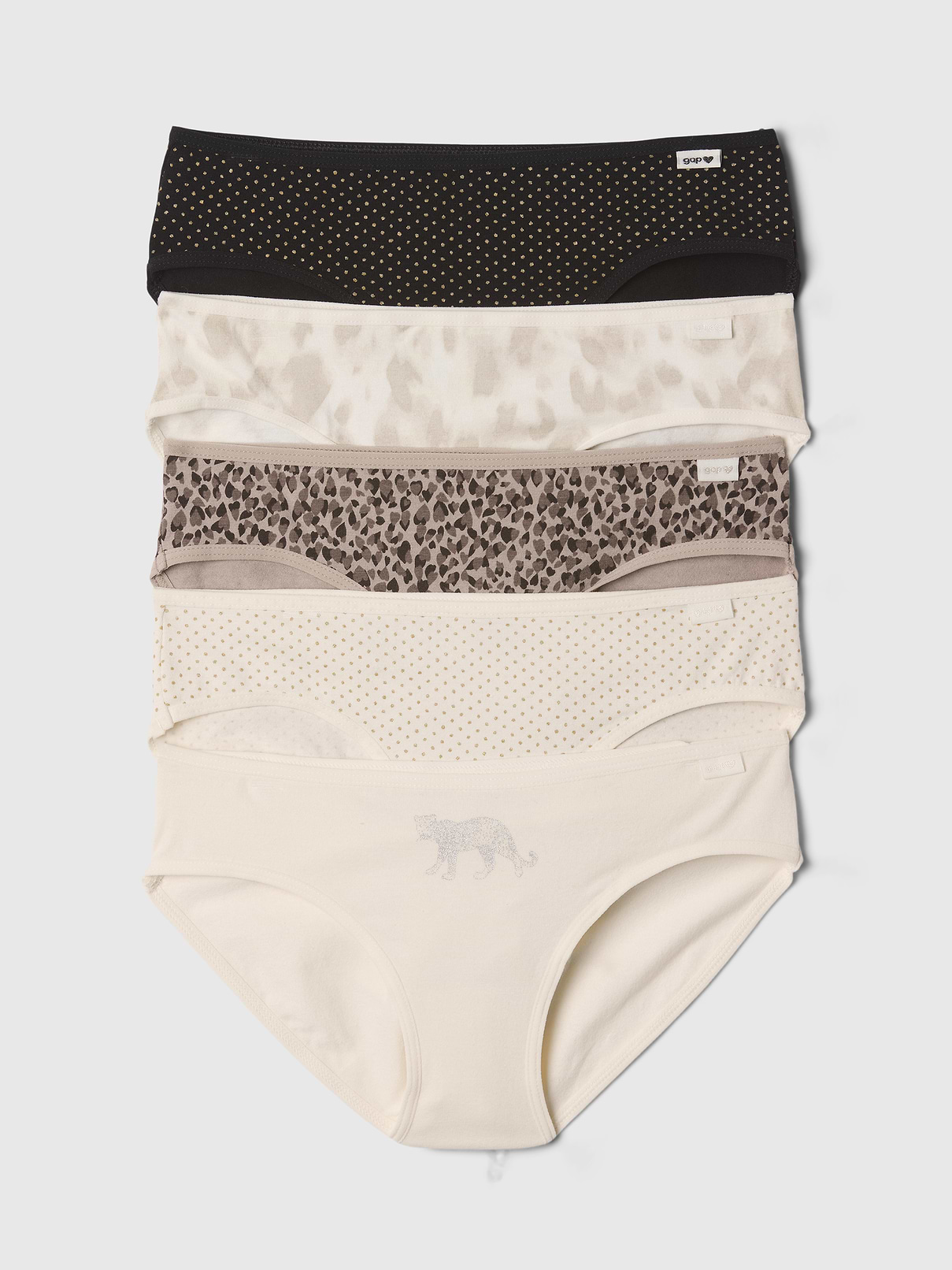 Kids Organic Stretch Cotton Bikini Briefs (5-Pack)