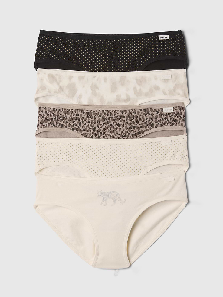 Image number 1 showing, Kids Organic Stretch Cotton Bikini Briefs (5-Pack)