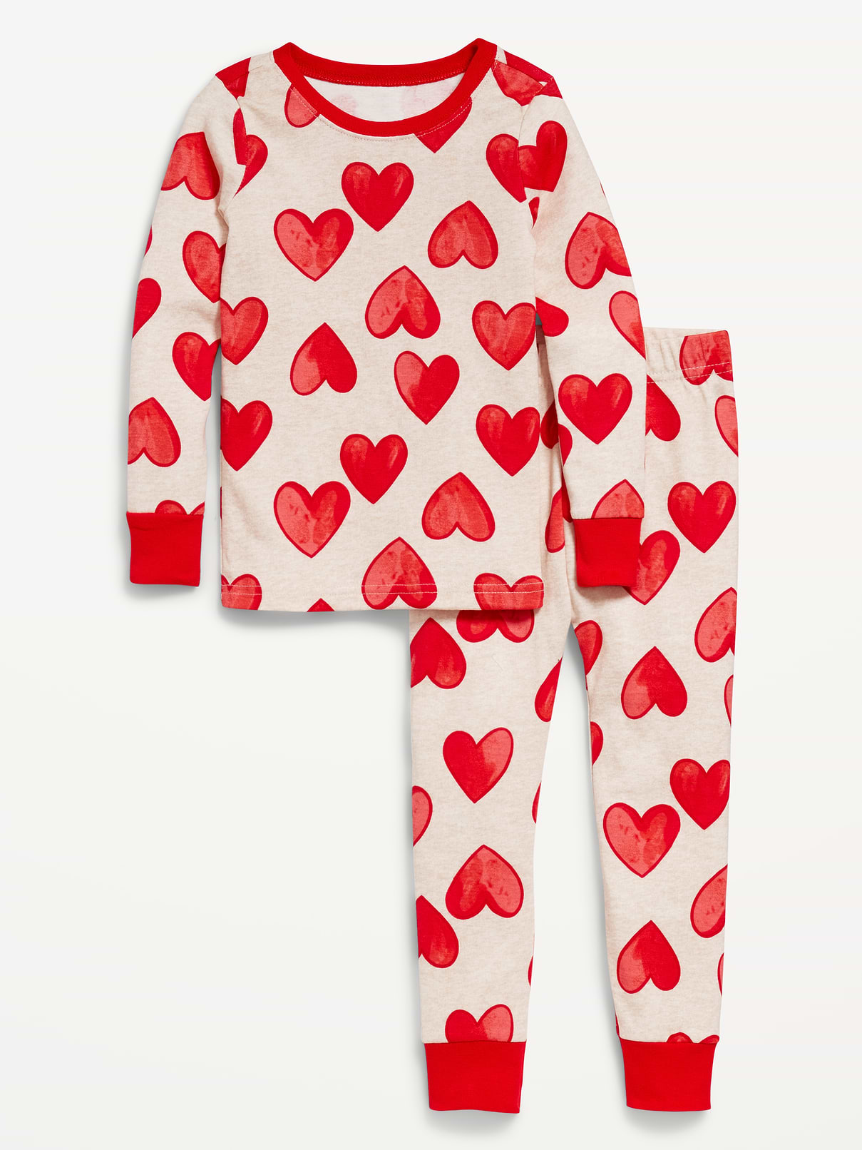 L'image numéro 1 présente Pyjama à motif de cœurs unisexe pour Tout-petit et Bébé