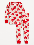 L'image numéro 1 présente Pyjama à motif de cœurs unisexe pour Tout-petit et Bébé