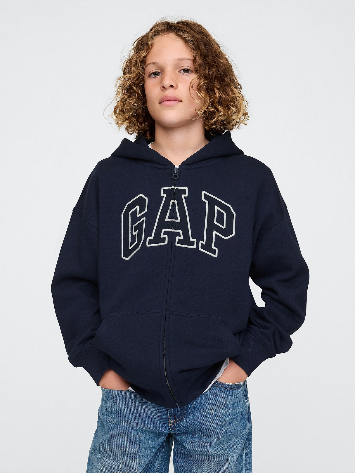 Kids VintageSoft Logo Zip Hoodie | Gap