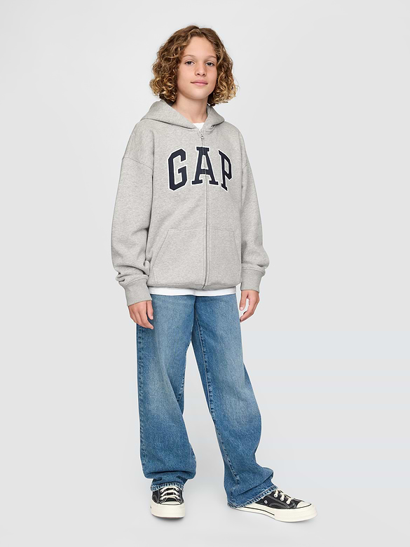 Kids VintageSoft Logo Zip Hoodie