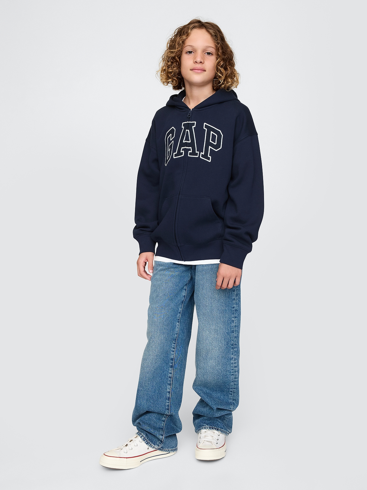 Kids VintageSoft Logo Zip Hoodie | Gap