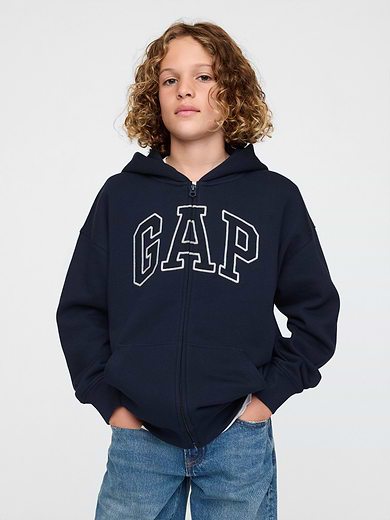Image number 1 showing, Kids VintageSoft Logo Zip Hoodie