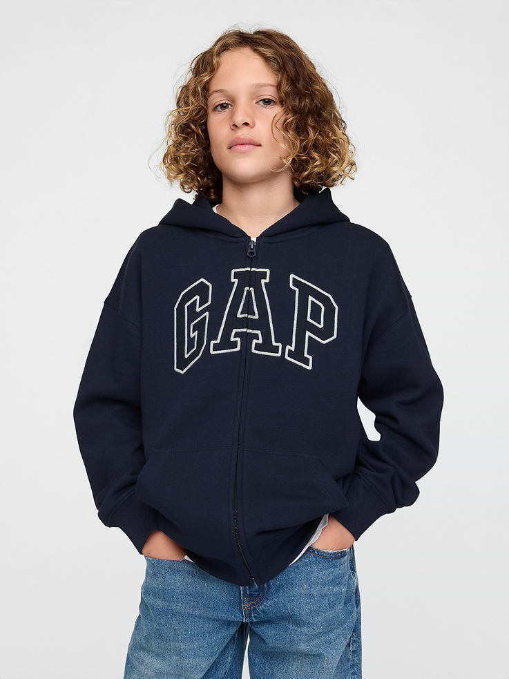Image number 1 showing, Kids VintageSoft Logo Zip Hoodie