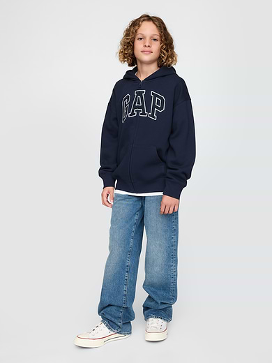 Image number 3 showing, Kids VintageSoft Logo Zip Hoodie